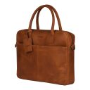 BURKELY Kožená taška na notebook 13,4" Jack Worker 9007340.22.24 koňaková bočný pohľad