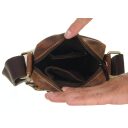 Greenburry kožená vintage taška na doklady 1610-25 hnedá vnútorné vrecká