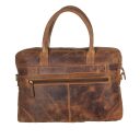 Greenburry kožená vintage taška na notebook 15,6" Amber 1646-25 hnedá zadná strana