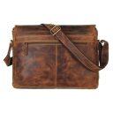 Greenburry kožená vintage taška na notebook 14" 1766B-25 hnedá zadná strana