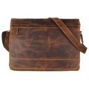 Greenburry kožená vintage taška na notebook 14" 1766B-25 hnedá