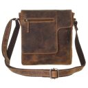 Greenburry kožená vintage taška cez rameno 1650-25 hnedá celkový náhľad