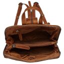 Dámsky kožený batoh do mesta Chesterfield Brand Amanda C58.014731 koňak vnútorné členenie