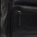 The Chesterfield Brand Kožený batoh na notebook Marek čierny detail