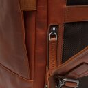 The Chesterfield Brand Kožený batoh na notebook Calden C58.071231 koňakový detail zadné vrecko
