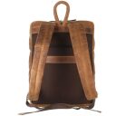 Greenburry kožený batoh na notebook Wildgrain hnedý zadná strana
