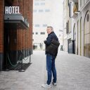 DANIEL RAY kožený business batoh Bacchus DRL  25.1559.00 čierny na chrbte