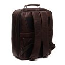 Pánsky kožený business batoh s priehradkou na notebook Chesterfield Brand Jamaica C58.032601 hnedý - zadná strana batohu