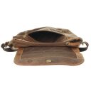 Greenburry kožený Vintage mestský batoh 1544-25 hnedý predné malé vrecko