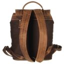 Greenburry kožený Vintage mestský batoh 1544-25 hnedý zadná strana
