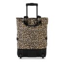 PUNTA wheel Nákupná taška na kolieskach 10008-0112 hnedá leopardí vzor zadná strana