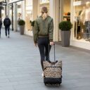 PUNTA wheel Nákupná taška na kolieskach 10008-0112 hnedá leopardí vzor v ruke