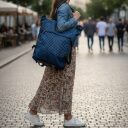 PUNTA wheel Nákupná taška na kolieskach 10008-5020 modro-biela na pleci