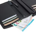 Pánska kožená peňaženka RFID Frederick čierna priehradka na bankovky