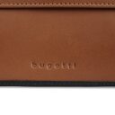 Bugatti pánska kožená peňaženka Roccia 49129001 čierna logo