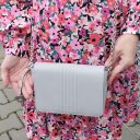 Dámska kožená kabelka cez rameno PICARD Pigalle 9390 svetlosivá - predná strana