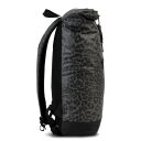 Športový roll top batoh na notebook Fabrizio BENCH Hydro 64175-0127 čierno-sivý leopardí vzor ľavý bočný náhľad