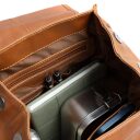 The Chesterfield Brand Štýlový kožený batoh Camden koňakový vnútro