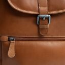 The Chesterfield Brand Štýlový kožený batoh Camden koňaková detail pracky