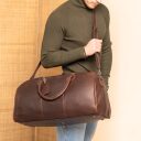 The Chesterfield Brand Kožená cestovná taška - weekender C20.000401 William hnedá na ramene