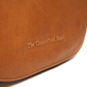 Kožená kabelka cez rameno s klopou Millie C48.111631 koňaková - logo The Chesterfield Brand vyrazené v koži