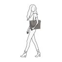 DANIEL RAY veľká shopper kabelka na notebook 15,6" Lithgow DR18.1619.59 svetlosivá na postave