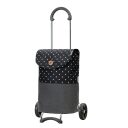 Andersen Nákupná taška na kolieskach SCALA SHOPPER® DUKO 112-203-80 čierna s bodkami
