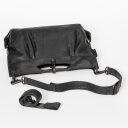 Dámska kožená crossbody-kabelka cez rameno 2v1 aunts & uncles Mrs. Muffin Grandma´s Luxury Club 40301-0 čierna