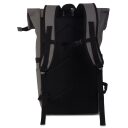 Veľký rolovací batoh na notebook 17″ Bench Hydro quilted roll-top 64188-1700 sivý - polstrovaný chrbát a ramenné popruhy
