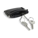 Kožená kľúčenka Bugatti Super Slim Key Case RFID 49190601 čierna s kľúčmi