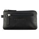 Kožená kľúčenka / puzdro na kľúče Bugatti Super Slim Key Case RFID 49190601 čierna predná strana