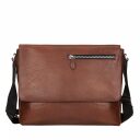 Kožená messenger taška na notebook Domus L 49545307 koňak