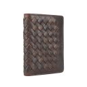 Bugatti Pánska kožená etue na karty Woven 49610818 hnedá