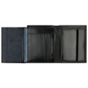 Pánska kožená peňaženka RFID Bugatti Nobile Vertical Wallet With Flap 49125501 čierna - otvorená