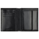 Bugatti Nobile Vertical Wallet With Flap Pánska kožená peňaženka RFID 49125501 čierna - otvorená
