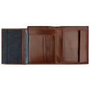 Pánska kožená peňaženka RFID Bugatti Nobile Vertical Wallet With Flap 49125507 koňaková - otvorená