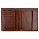 Bugatti Nobile Vertical Wallet With Flap RFID Pánska kožená peňaženka 49125507 koňaková - otvorená