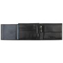 Pánska kožená RFID peňaženka Bugatti Nome Horizontal Wallet With Flap & Zip 49160901 čierna - vnútorné členenie