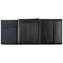 Pánska kožená RFID peňaženka Bugatti Nome Vertical Wallet With Flap 49160001 čierna - vnútorné členenie