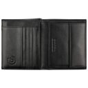 Pánska kožená RFID peňaženka Bugatti Nome Vertical Wallet With Flap 49160001 čierna - otvorená