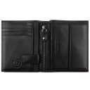 Pánska kožená RFID peňaženka Bugatti Nome Vertical Wallet With Flap 49160801 čierna - otvorená