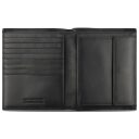 Pánska kožená peňaženka na výšku Bugatti Super Slim vertical wallet 49190101 čierna - priehradka na mince a sloty na karty