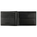 Klasická pánska kožená peňaženka RFID Bugatti Super Slim Wallet With Flap 49190201 čierna - otvorená