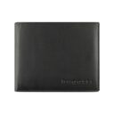 Bugatti pánska kožená peňaženka Super Slim Horizontal Classic Horizontal Wallet With Flap 49190201 čierna - predná strana