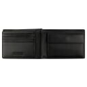 Pánska kožená peňaženka s klopou Bugatti Super Slim Wallet With Flap RFID 49190301 čierna - priehradka na mince