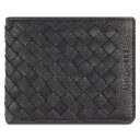 Bugatti Pánska kožená peňaženka Woven 49611501 čierna