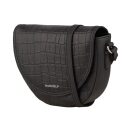 BURKELY Kožená kabelka crossbody L halfmoon Croco Caia 1000075.29.10 čierna