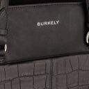 BURKELY Kožená kabelka crossover L halfmoon Croco Caia 1000075.29.10 čierna