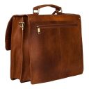 Kožená pracovná taška na notebook 15,6" Scott 9006378.22.24 koňaková zadná strana