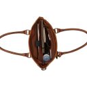 BURKELY Kožená shopper kabelka Antique Avery 8005217.56.24 koňaková vnútorné usporiadanie